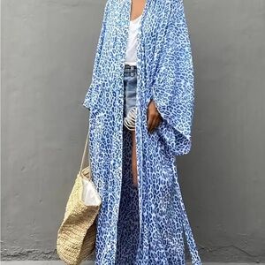 Blue BoHo robe/cover-up